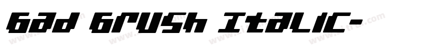 Bad Brush Italic字体转换